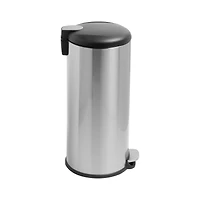 Honey Can Do 30L Soft-Close Round Stainless Steel Trash Can