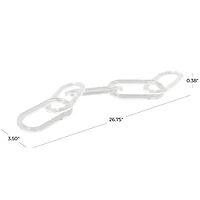 27" Clear Acrylic Plastic Chain Oval Link Sculpture