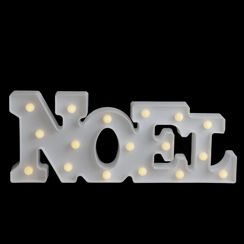 17" White Noel LED Christmas Marquee Wall Sign
