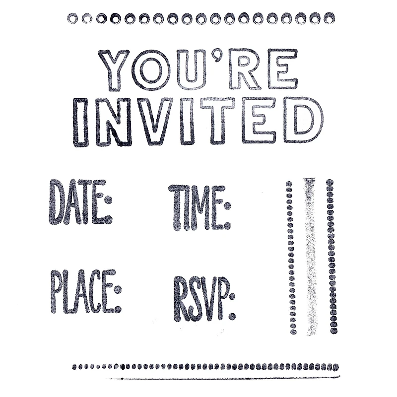 You're Invited Wood Stamp Set by Recollections™