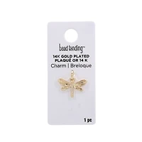 14K Gold Plated Dragonfly Charm by Bead Landing™