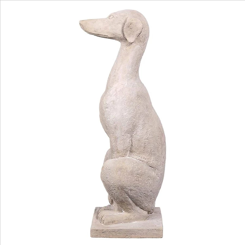 Design Toscano 35.5" Italian Greyhound Art Déco Whippet Sentinel Dog Statue