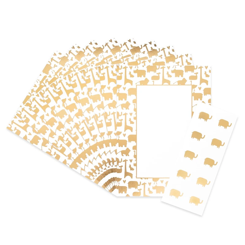 Gold Animals Flat Cards & Envelopes by Recollections™, 5" x 7"