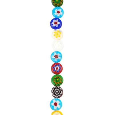 Millefiori Flower Glass Coin Bead Mix by Bead Landing™