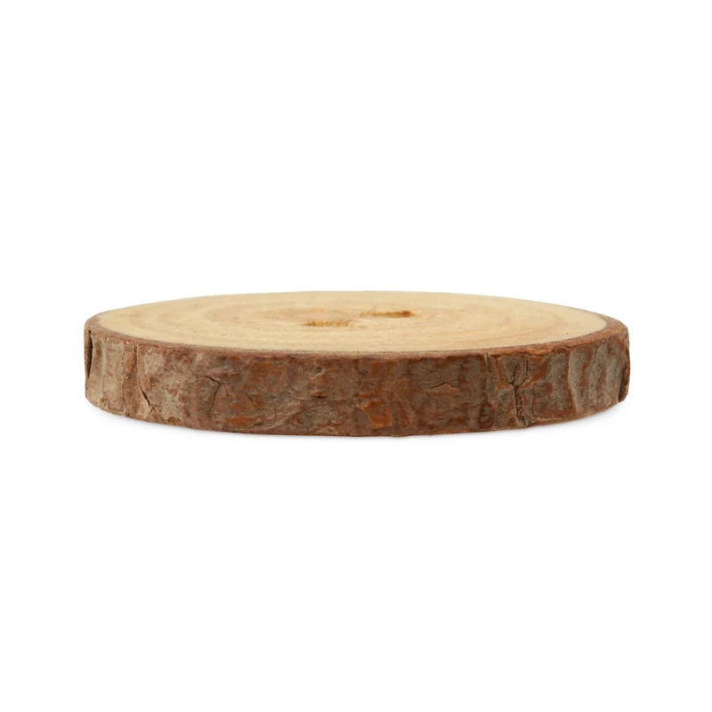 Dritz® 30mm Light Brown Sustainable Wood Grain Round Button, 3ct.