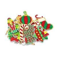Christmas Glitter Icons 20 Piece Iron-On & Adhesive Patch Set by Celebrate It™