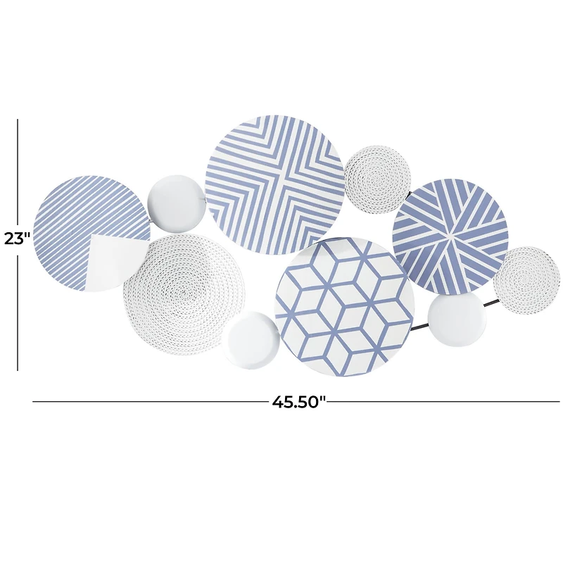 CosmoLiving by Cosmopolitan 46" Metal Plates with Intricate Patterns Wall Décor