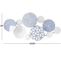 CosmoLiving by Cosmopolitan 46" Metal Plates with Intricate Patterns Wall Décor