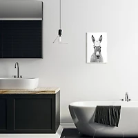 Stupell Industries Donkey Toilet Paper Funny Bathroom Wall Plaque Art