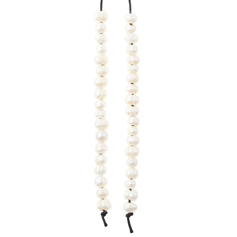 Ivory Large Hole Natural Pearl Nugget Beads by Bead Landing™