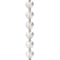 12 Pack: Clear Faceted Glass Heart Beads, 10mm by Bead Landing™