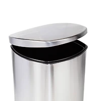 Honey Can Do 50L Soft-Close Stainless Steel Step Trash Can with Lid