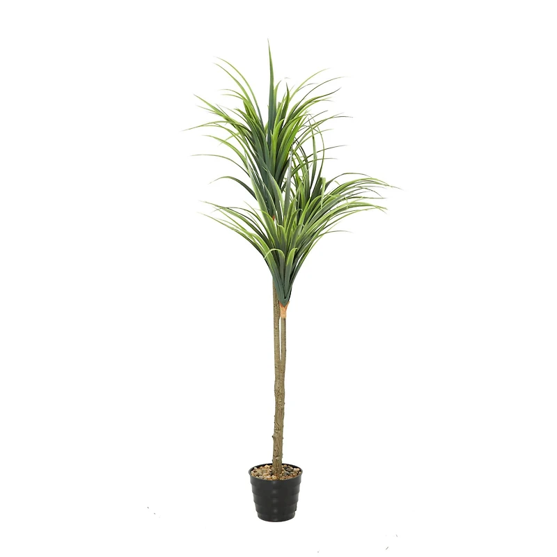 55" Green Vinyl Contemporary Potted Artificial Tree