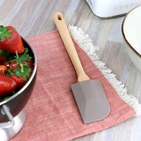 Martha Stewart Beech Wood & Gray Silicone Spatula