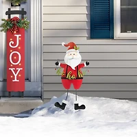 Glitzhome® 36" Metal Santa HOHOHO Yard Stake
