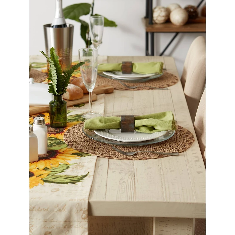 DII® 15" Round Natural Lattice Woven Placemat Set, 6ct.
