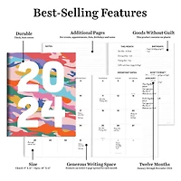 2024 Super Cali Camo Large Monthly Planner