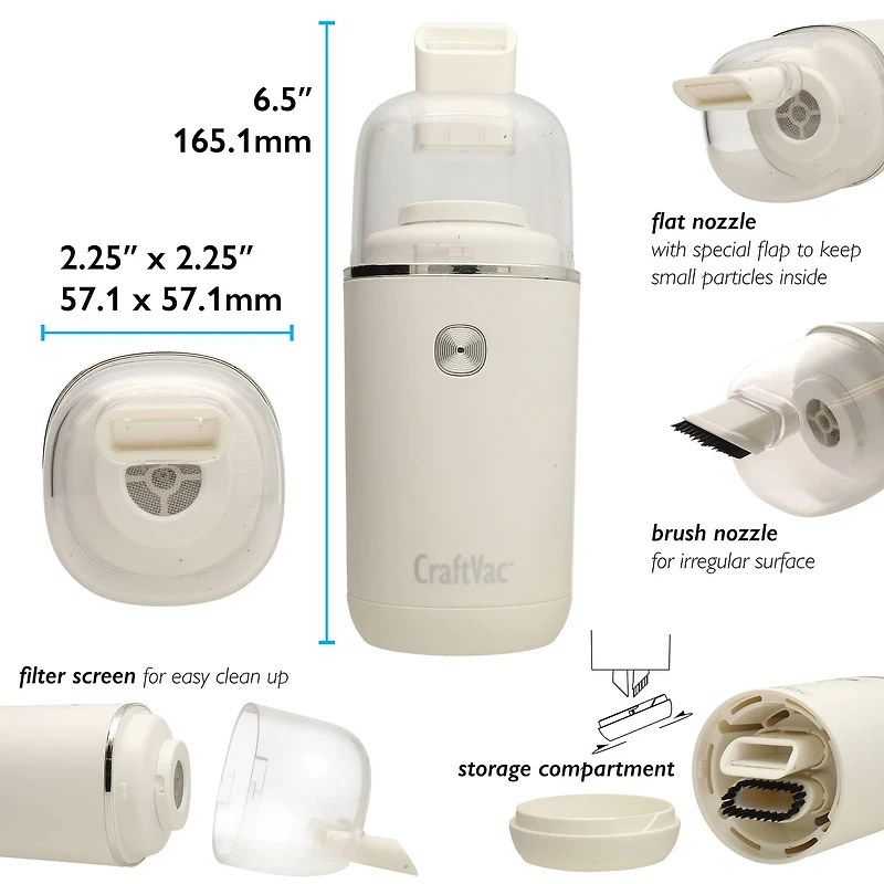 The Beadsmith® BASIC elements™ CraftVac™ Rechargeable Mini Vacuum