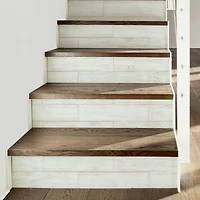 RoomMates White & Light Blue Shiplap Wood Plank Peel & Stick Giant Wall Decals