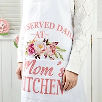 Glitzhome® 31.5" Faux Burlap Mother's Day Apron