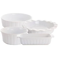 Gibson Elite® White Ceramic Bakeware Set