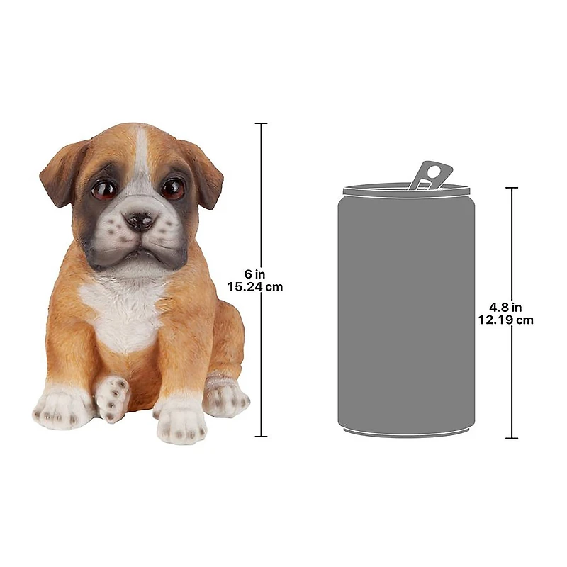 Design Toscano 6" Boxer Puppy Partner Collectible Dog Statue