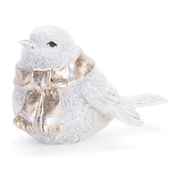 Glittered Winter Bird with Scarf Set