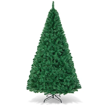 Costway 8ft. Unlit Green Pine Artificial Indoor/Outdoor Christmas Tree with Stand