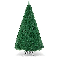 Costway 8ft. Unlit Green Pine Artificial Indoor/Outdoor Christmas Tree with Stand