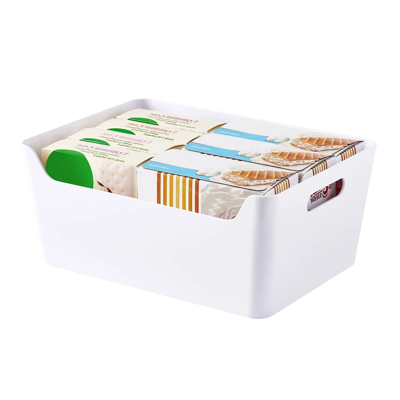 12 Pack: Large White Open Storage Bin by Simply Tidy®