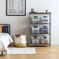 IRIS® 20.5qt. Buckled Clear Boxes with Clear Buckle Lids, 6ct.