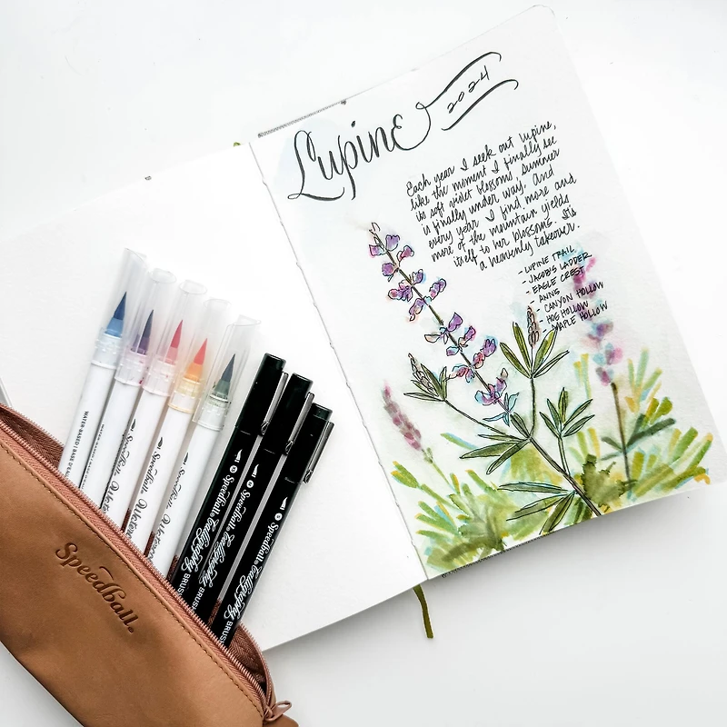 Speedball® Hand-Lettering Calligraphy & Watercolor Brush Marker Set