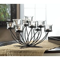 7'' Iron Bloom Candle Centerpiece