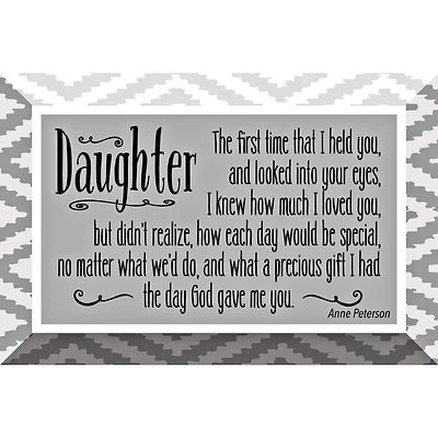 Daughter Glass Plaque with Easel