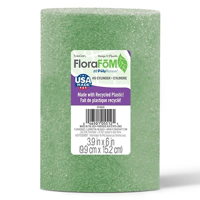 FloraCraft® FloraFōM 4" x 6" Green Foam Cylinder