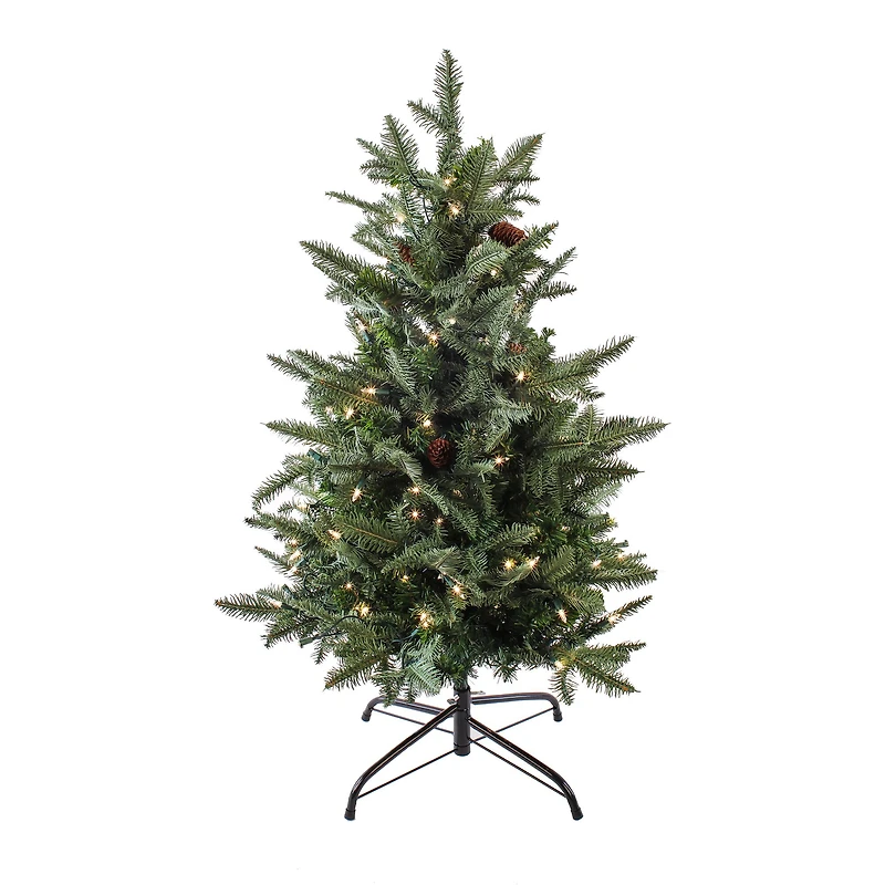 3ft. Pre-Lit Evergreen Pathway Artificial Christmas Tree, Clear Lights