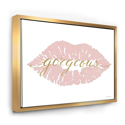 Designart - fashion Glam Lips on Gold II