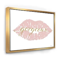 Designart - fashion Glam Lips on Gold II