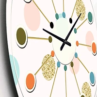 Designart 'Gold Chic Design Iii Mid-Century Modern Wall Clock