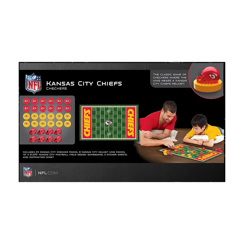 NFL Checkers Game Set - Kansas City Chiefs