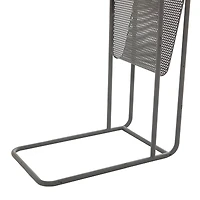 Black Metal Industrial Accent Table 25" x 20" x 12"