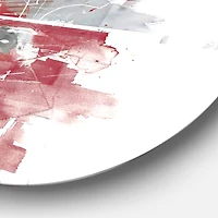 Designart - Moving In and Out of Traffic I Red Grey