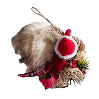 5" Squirrel with Earmuffs Natural Ornament by Ashland®