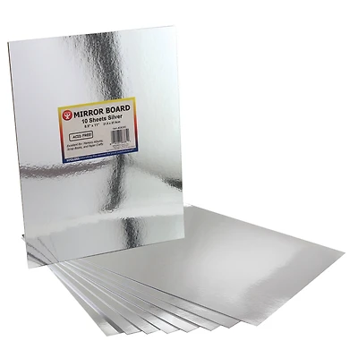 Hygloss Silver Mirror Board, 5ct.