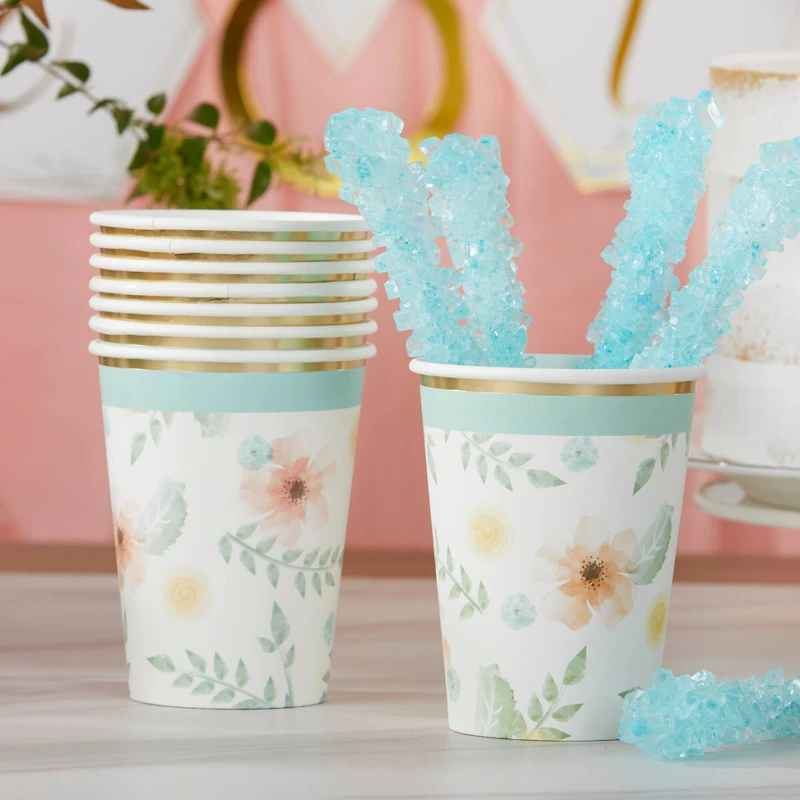 Kate Aspen® Geometric Floral Paper Cups, 32ct.