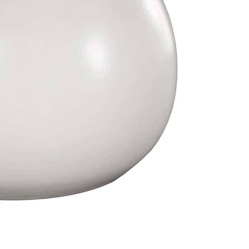 8" White Speckled Ceramic Minimalistic Vase