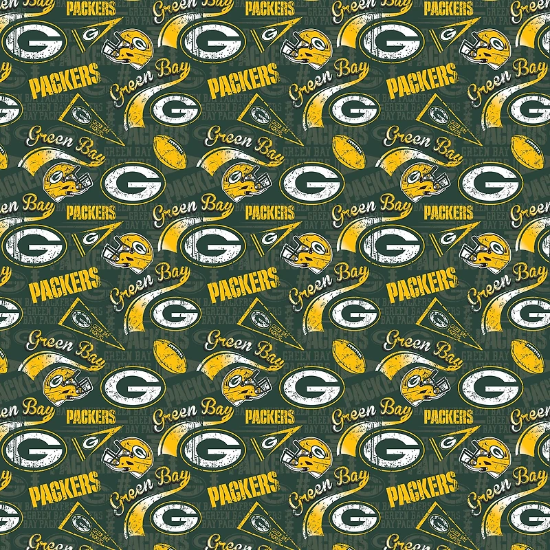 NFL Green Bay Packers Retro Cotton Fabric