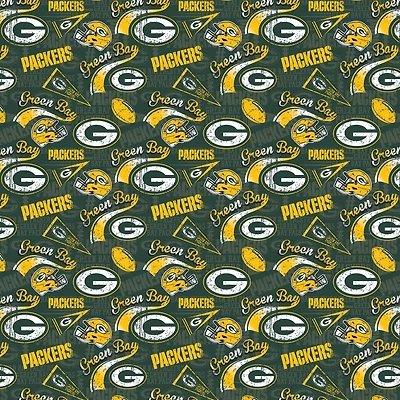 NFL Green Bay Packers Retro Cotton Fabric