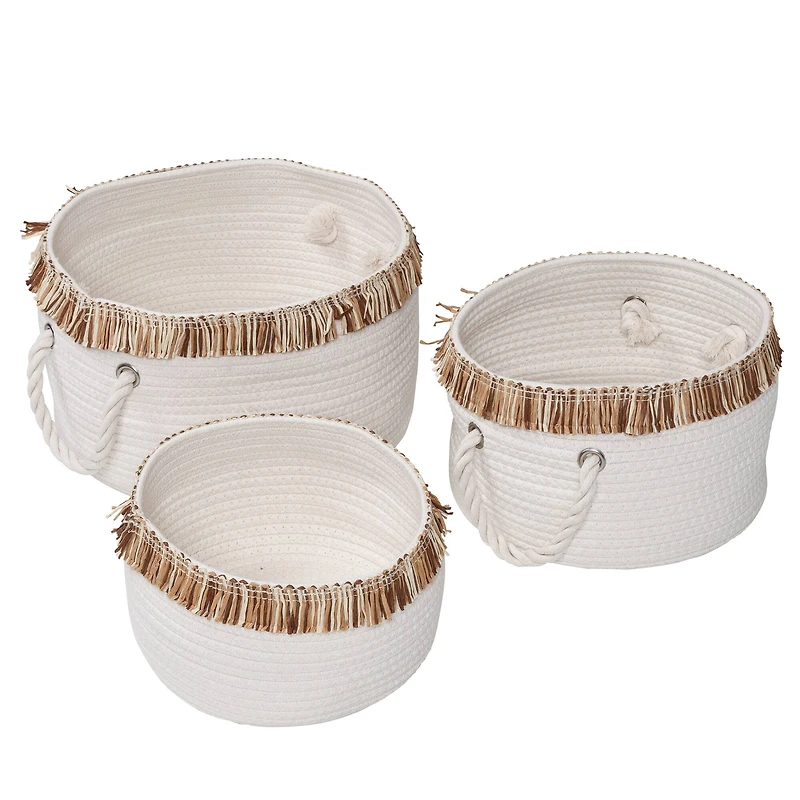 Honey Can Do Nesting Cotton Rope Basket Set