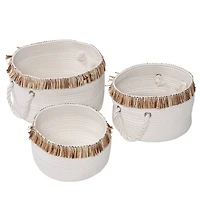 Honey Can Do Nesting Cotton Rope Basket Set